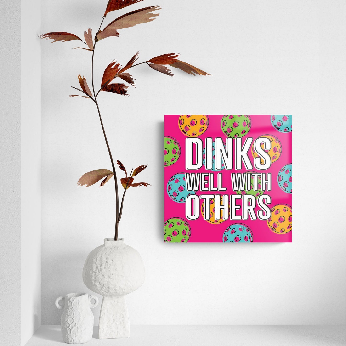 Neon Pickleball Dinks Well | 8x8