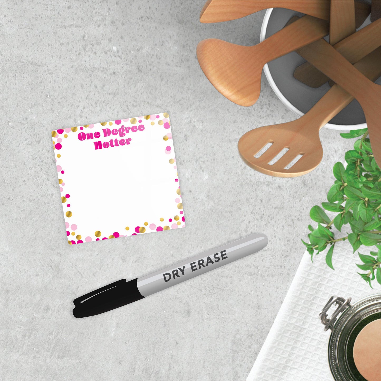 Graduation Reminders Pink Confetti Degree Hotter | 4x4
