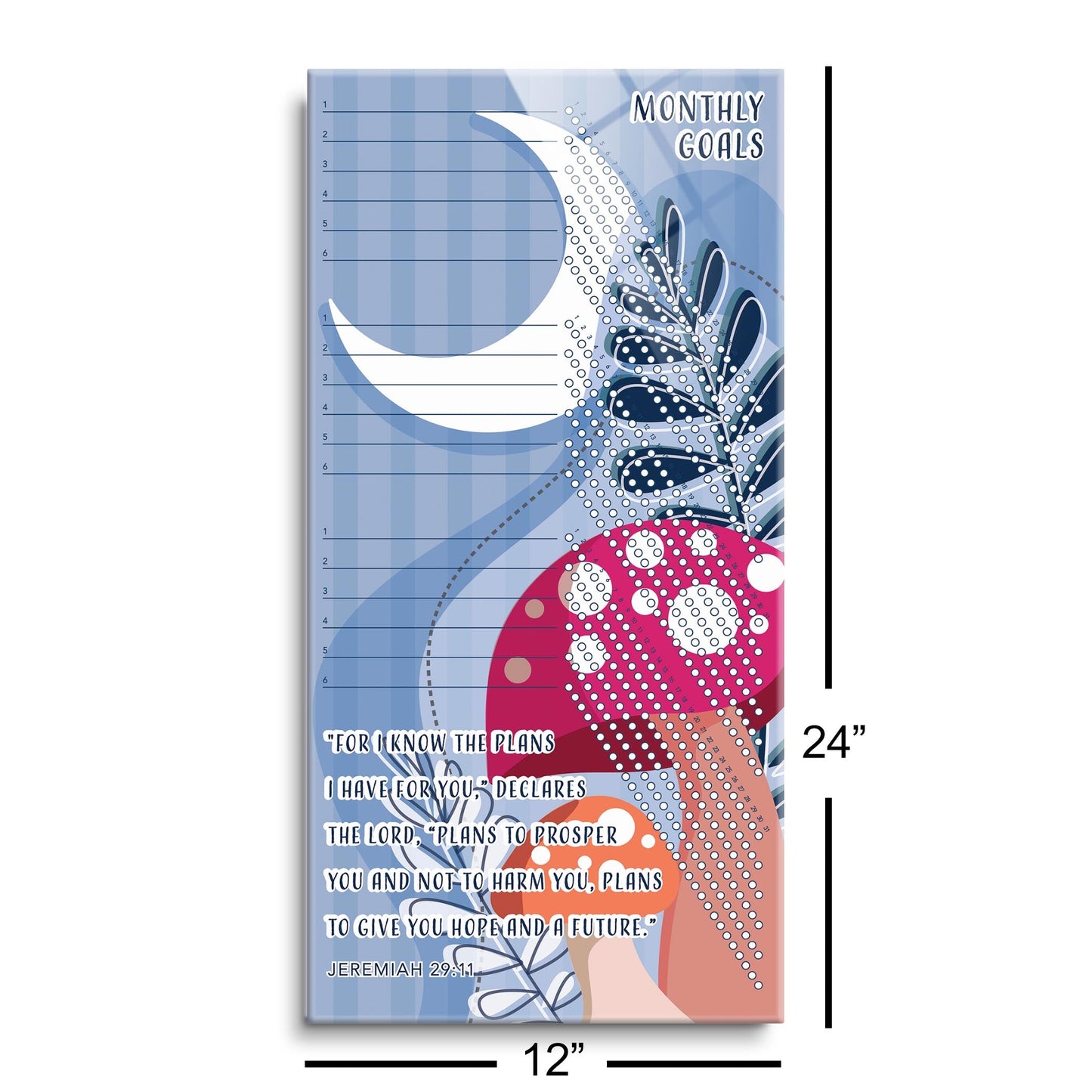 Children's Mushroom Habit Tracker | 12x24