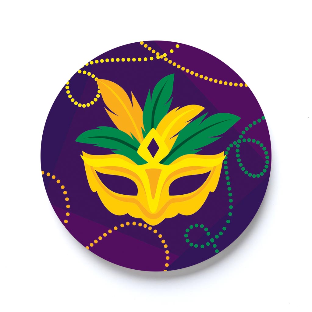 Mardi Gras Mask & Beads | 2.65x2.65
