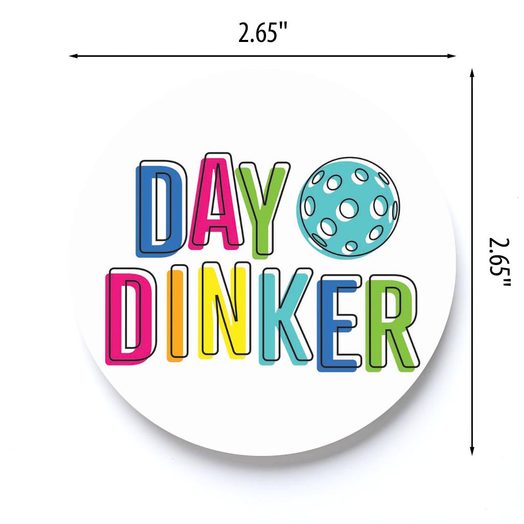 Neon Pickleball Day Dinker White | 2.65x2.65