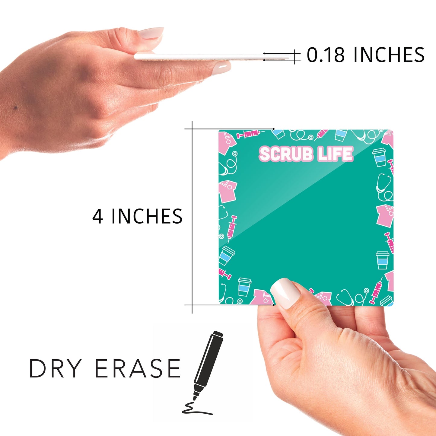 Clear Reminder-Scrub Life Icons Green | 4x4
