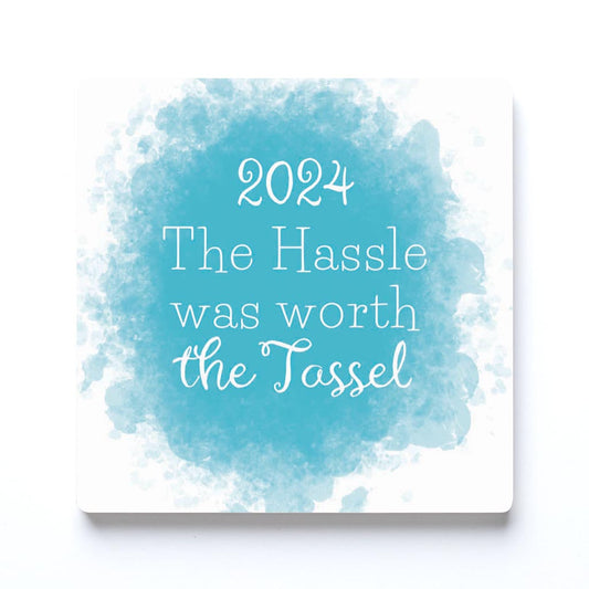 Graduation 2024 Worth The Tassel Blue Paint | 4x4