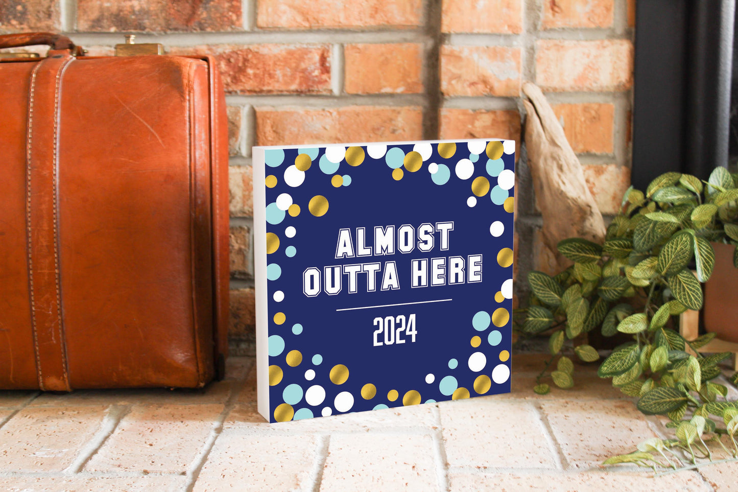 Graduation 2024 Outta Here Blue Confetti | 10x10
