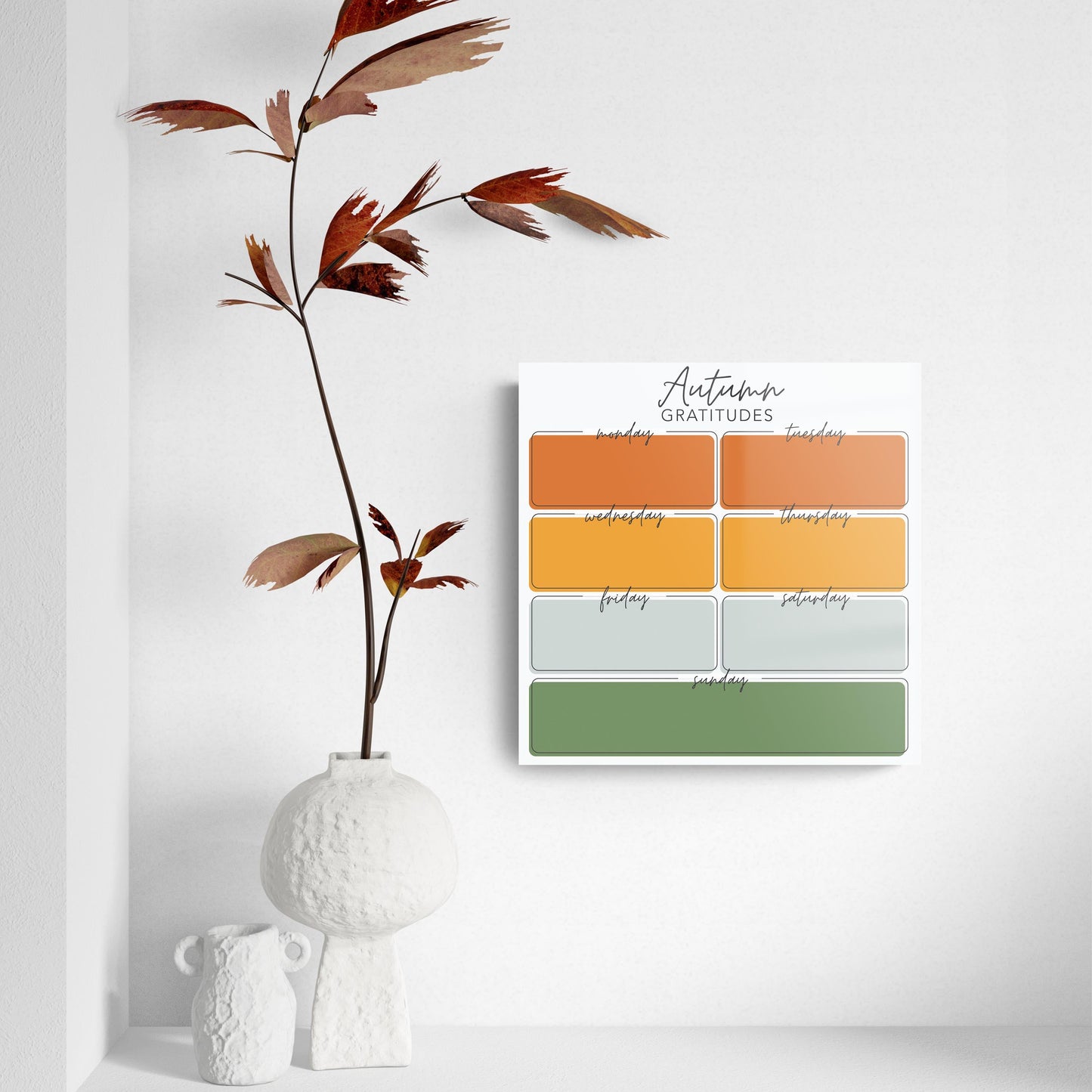 Autumn Gratitudes Simple Colorful Boxes | 8x8