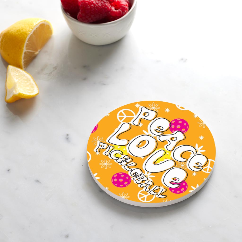Neon Pickleball Peace Love Pickleball | 4x4