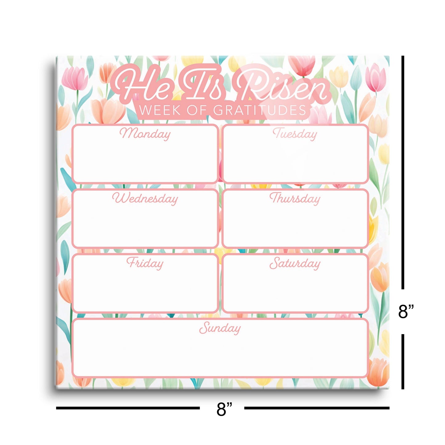 Spring Tracker He Is Risen Week Of Gratitudes | 8x8