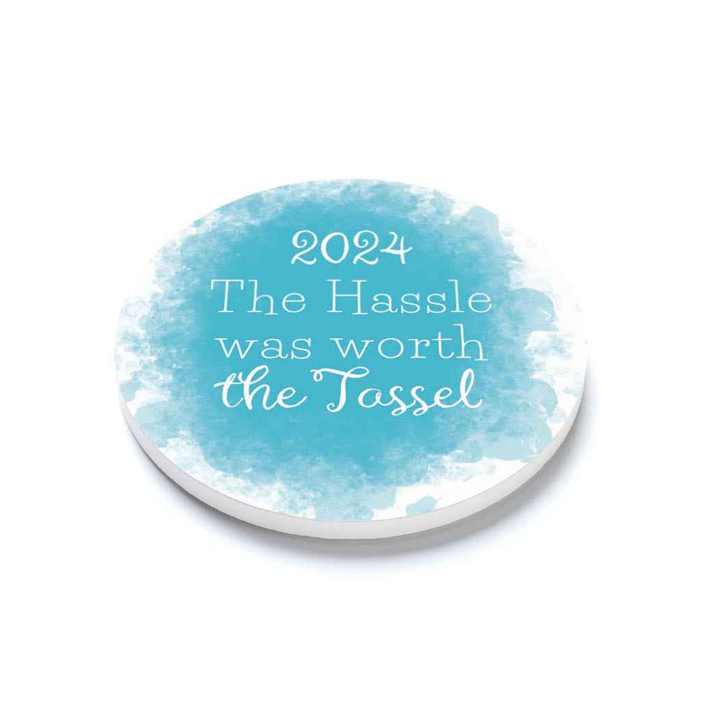 Graduation 2024 Worth The Tassel Blue Paint | 4x4