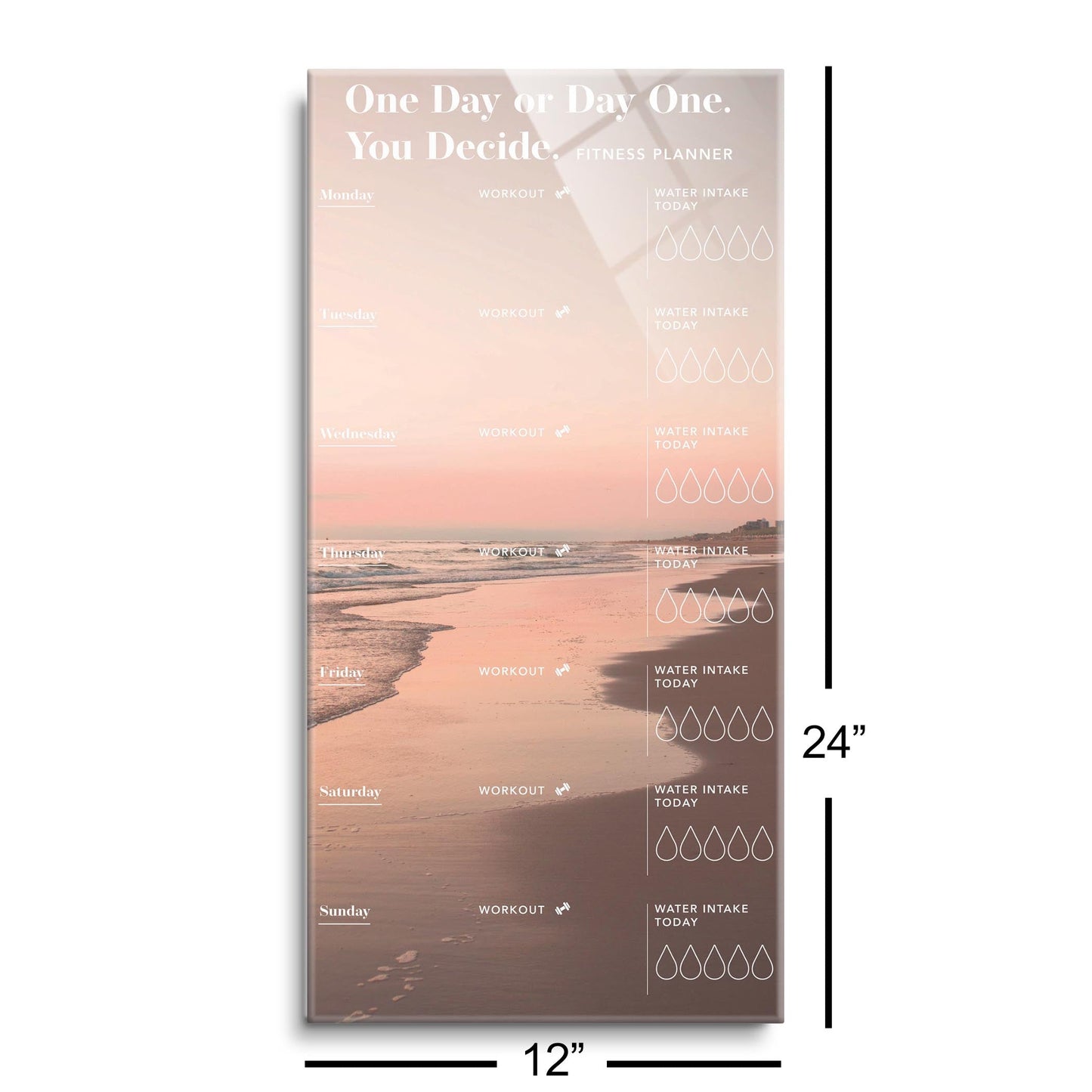 Neutral Sunset Beach Day One Fitness Tracker | 12x24