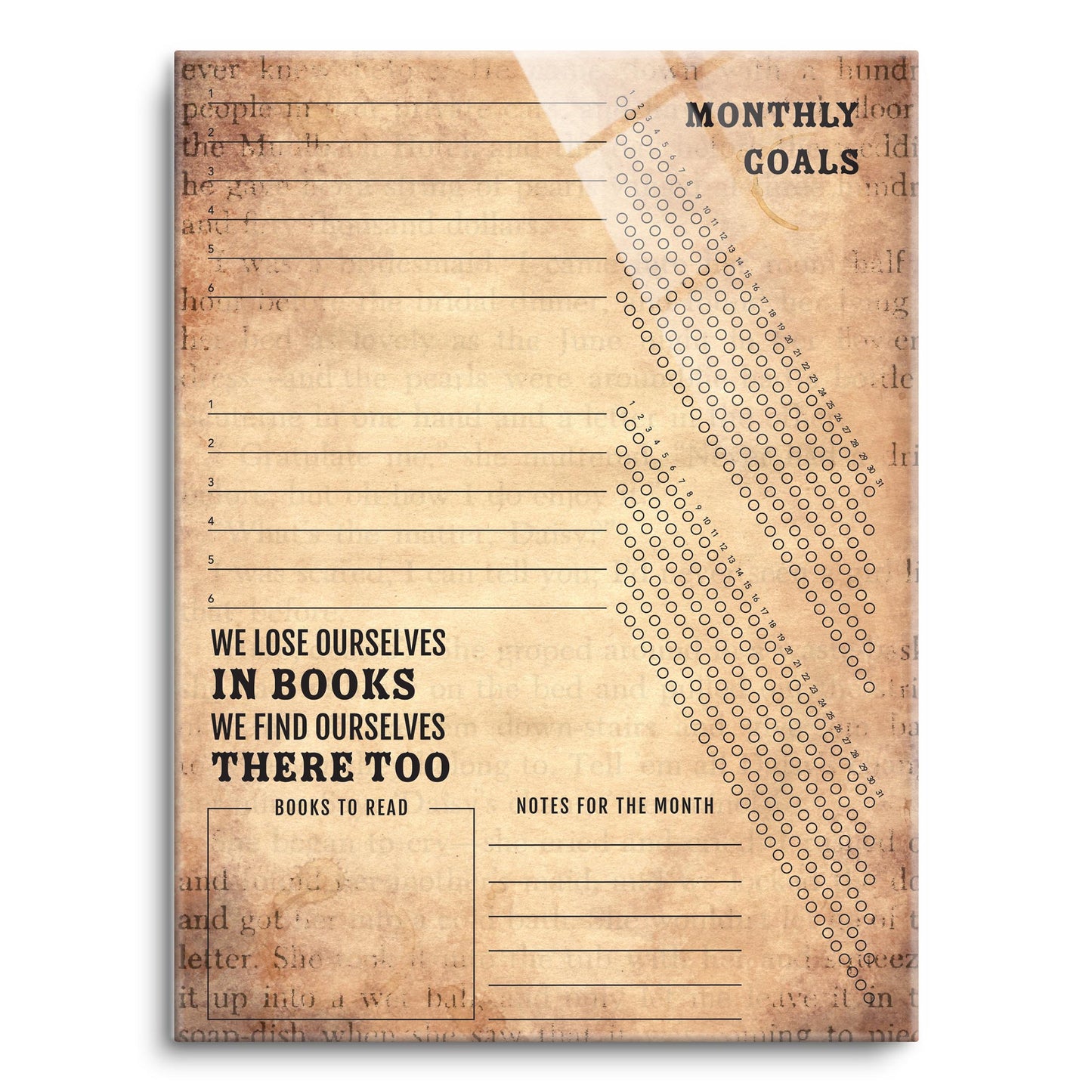 Book Habit Tracker We Lose Ourselves | 12x16