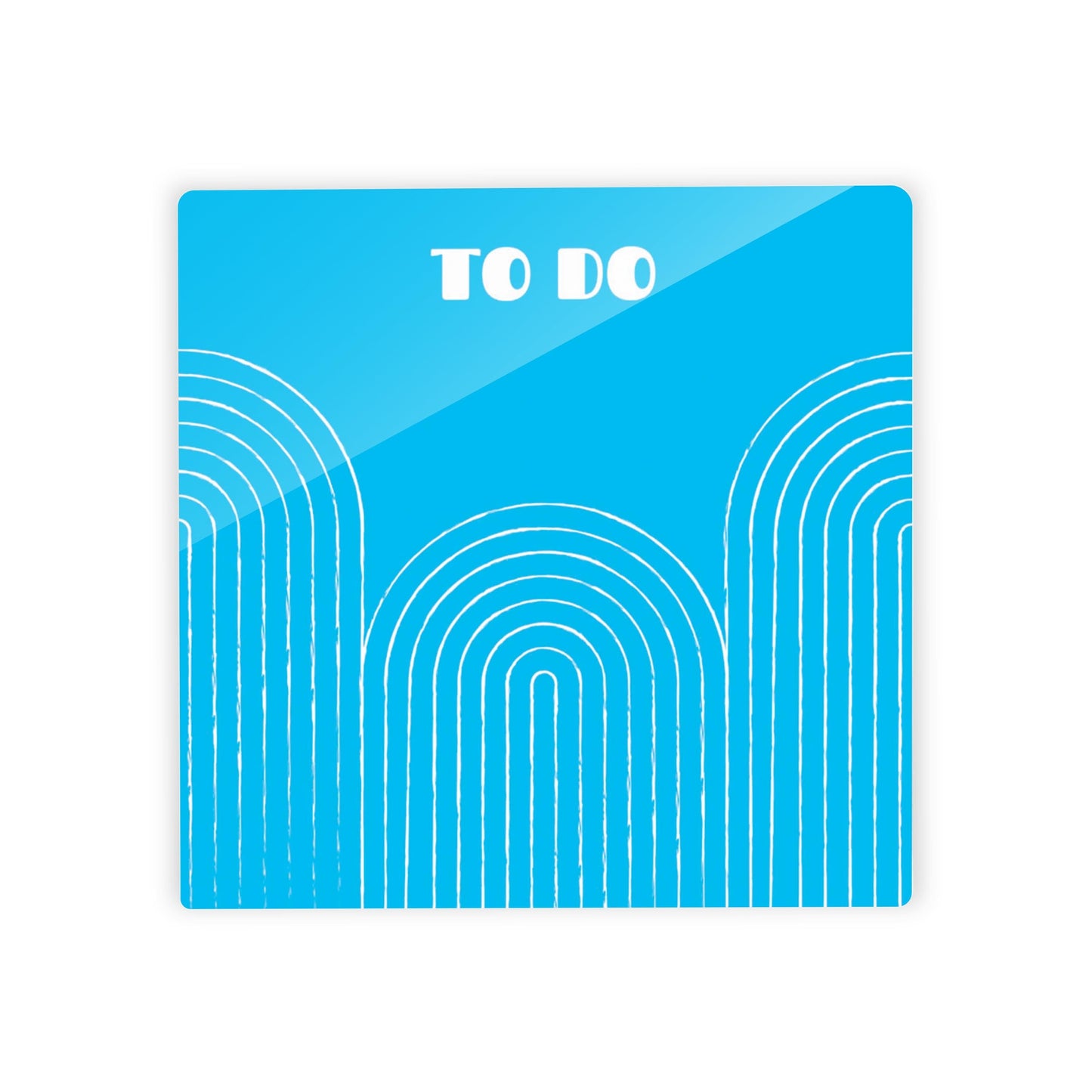 Neon Notes Modern Pattern on Blue | 4x4
