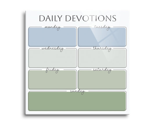 Minimalistic Green and Blue 7-Day Daily Devotions | 8x8