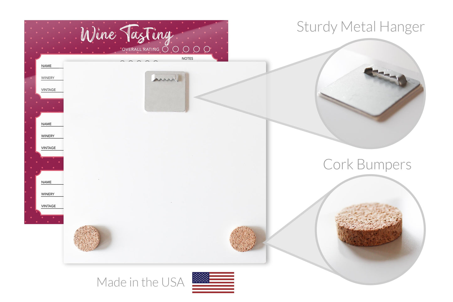 Wine Tasting Tracker Dark Red | 8x8