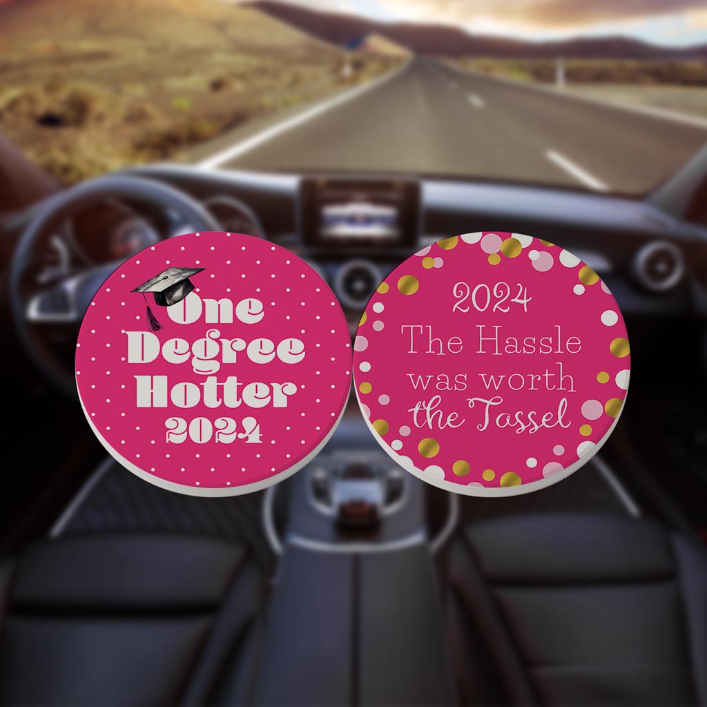 Graduation Offset Car Coaster Set 2 | 2.65x2.65