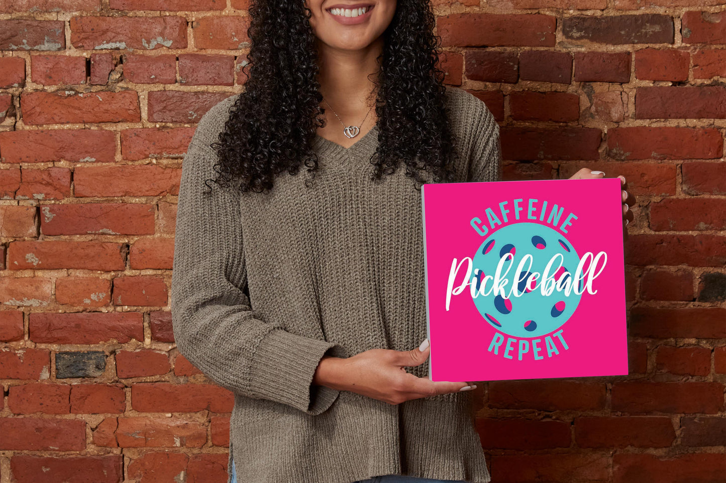 Neon Pickleball Caffeine Pickleball Repeat | 10x10