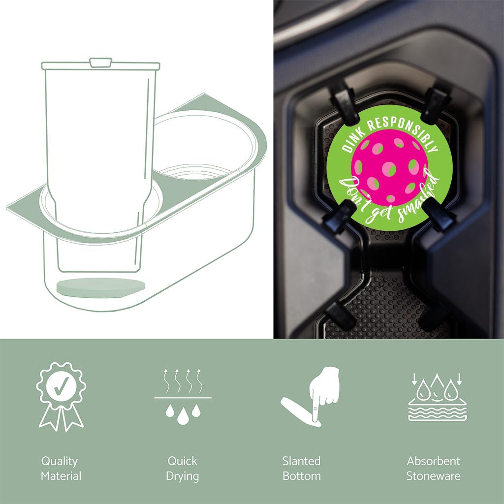 Neon Pickleball Dink Responsibly Green | 2.65x2.65