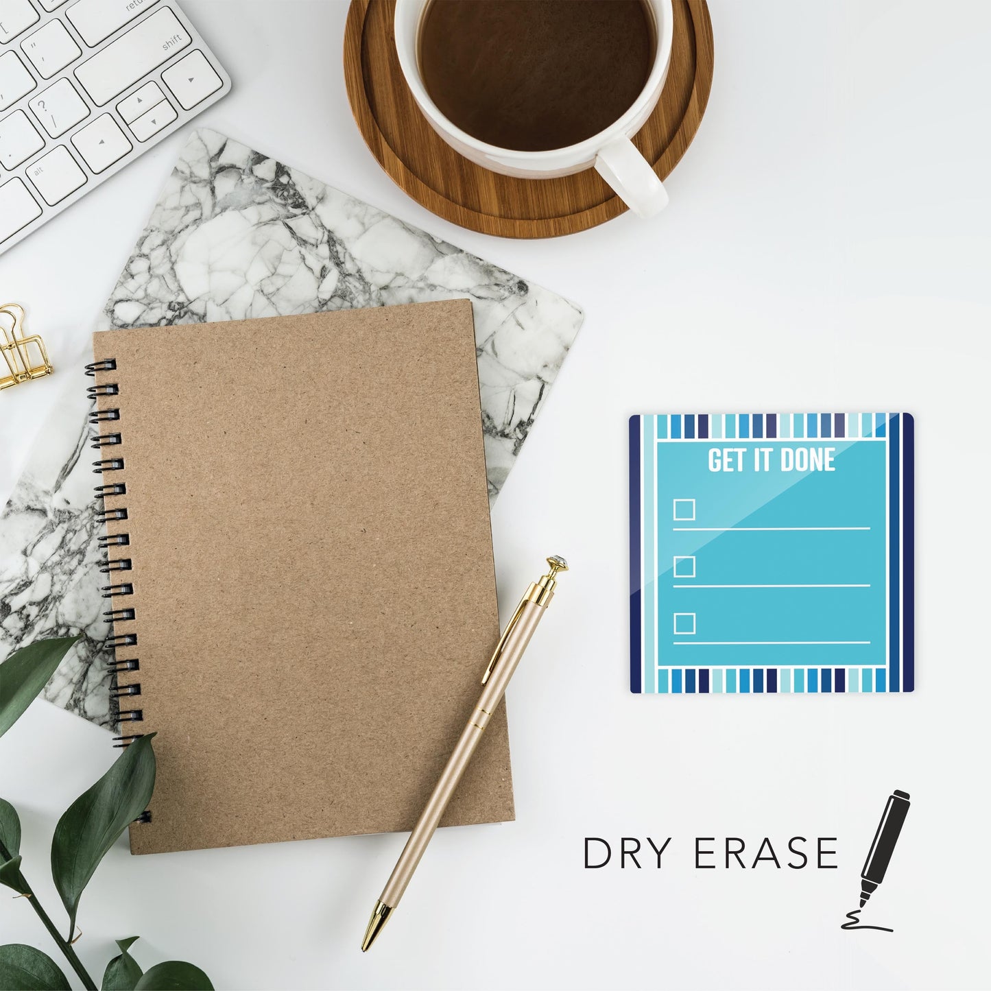 Graduation Reminders Blue Stripe Get It Done | 4x4