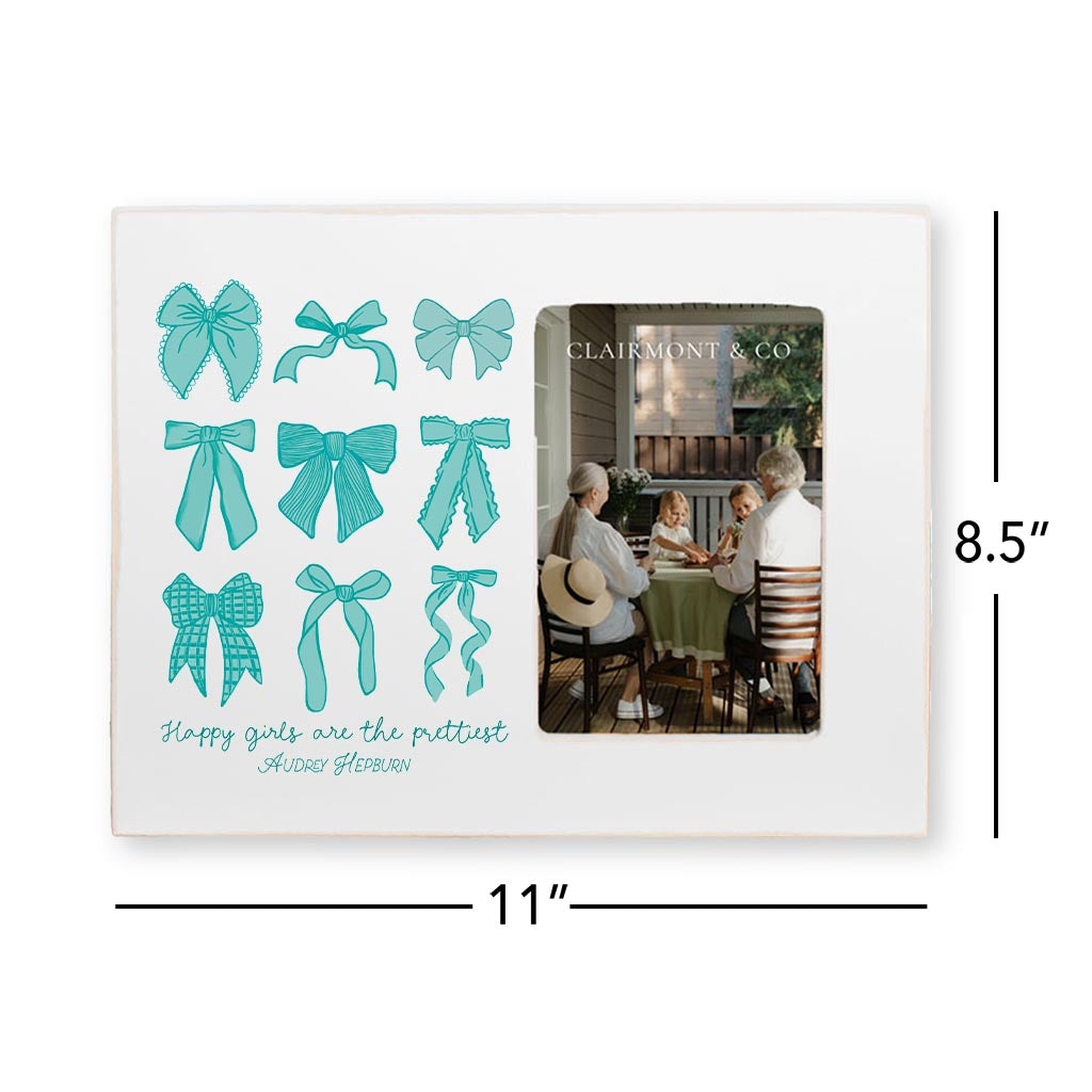 Preppy Bows 4x6 Picture Frame | Blue Preppy Bows