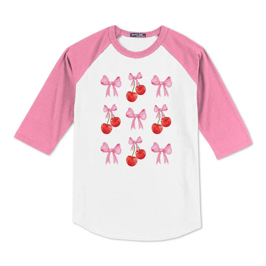 Youth Colorblock Raglan Pre Pack Cherries & Bows