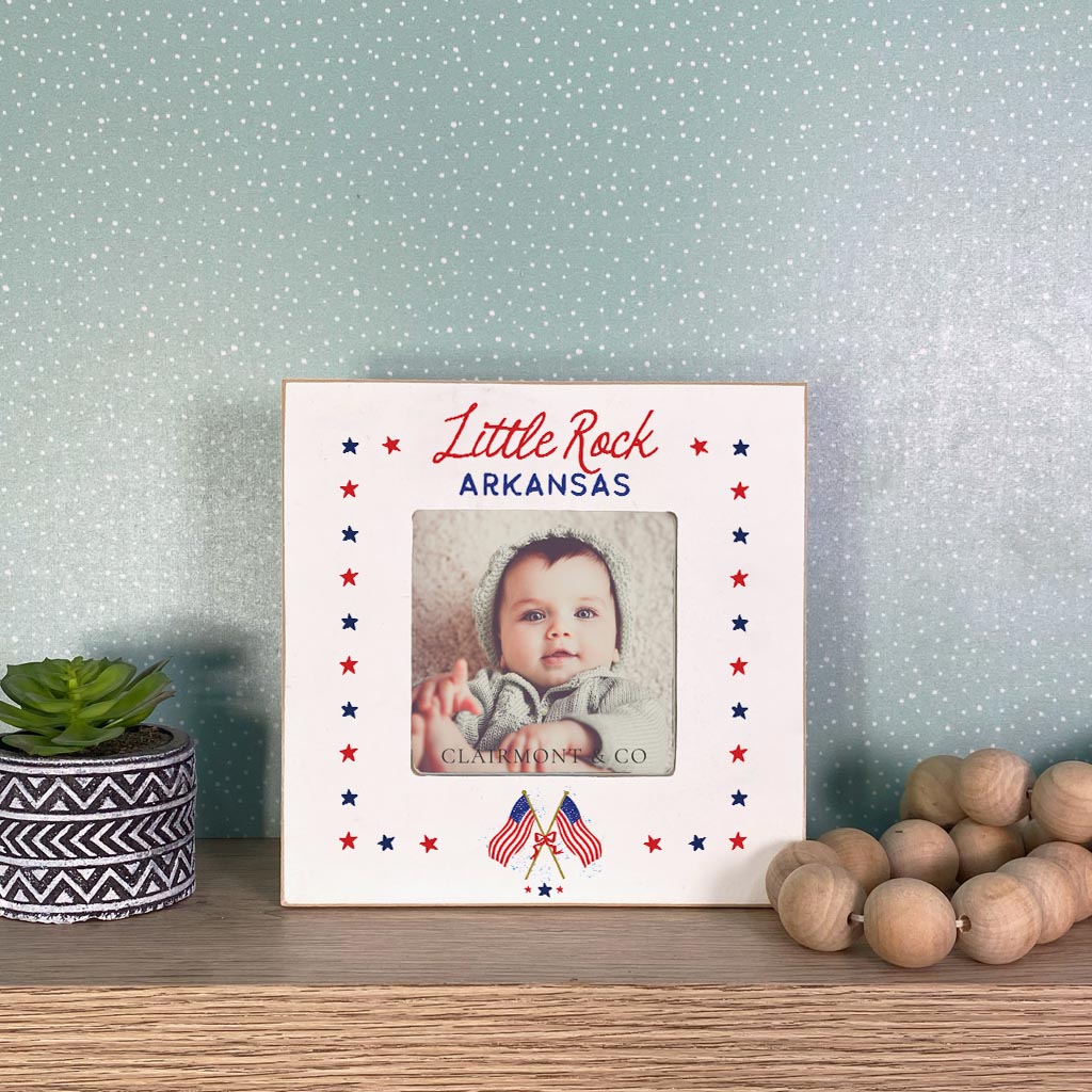 Love+Local 4x4 Picture Frame | American Summer Stars & Flags