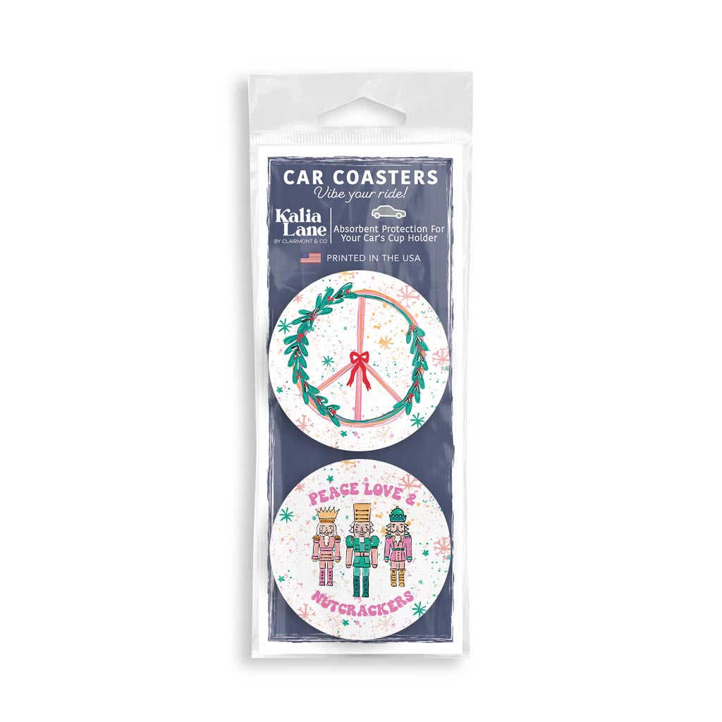 Confetti Nutcracker Car Coaster 2 Pack | Peace Love Nutcrackers