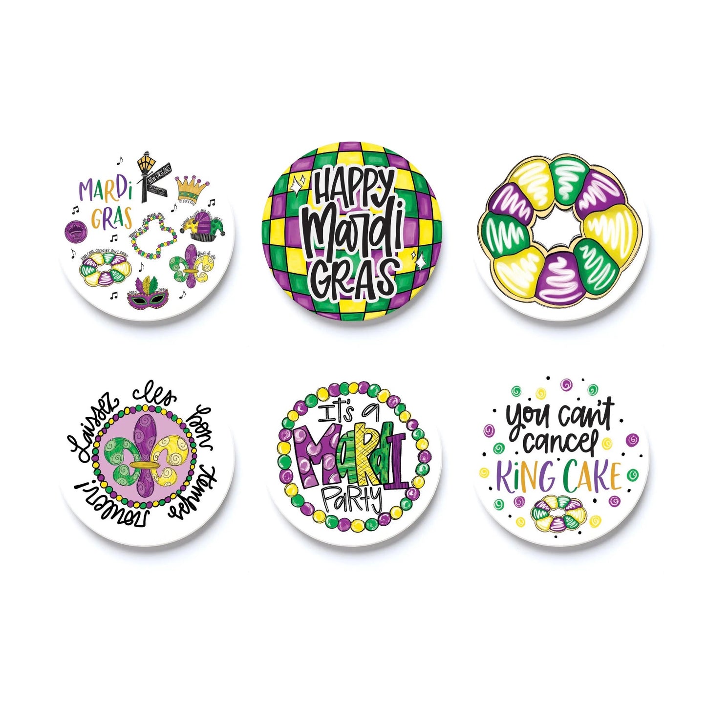 Circle Coaster 6-Style Pre Pack Mardi Gras