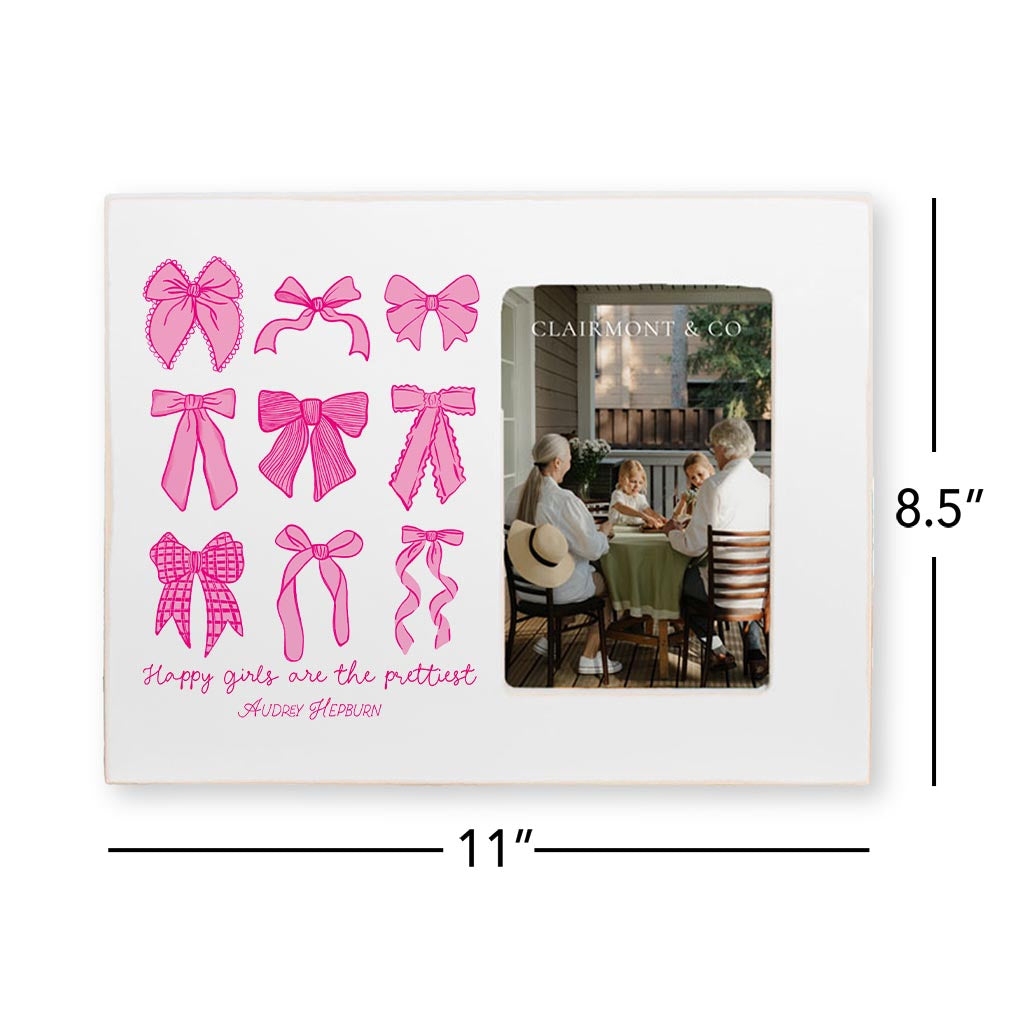 Preppy Bows 4x6 Picture Frame | Pink Preppy Bows