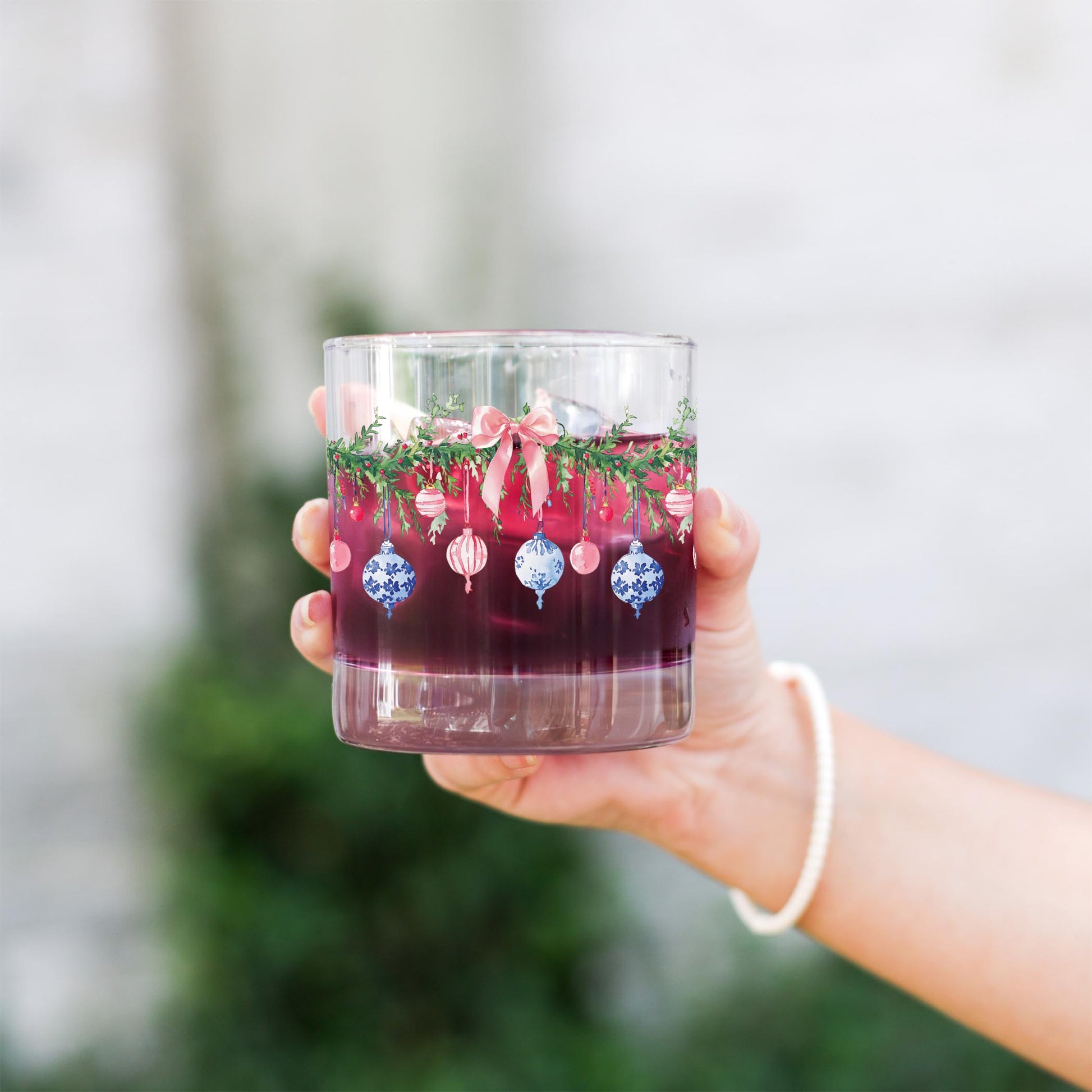 11oz Bourbon Glass-Blush & Baubles - A Grand Millennial Christmas -3