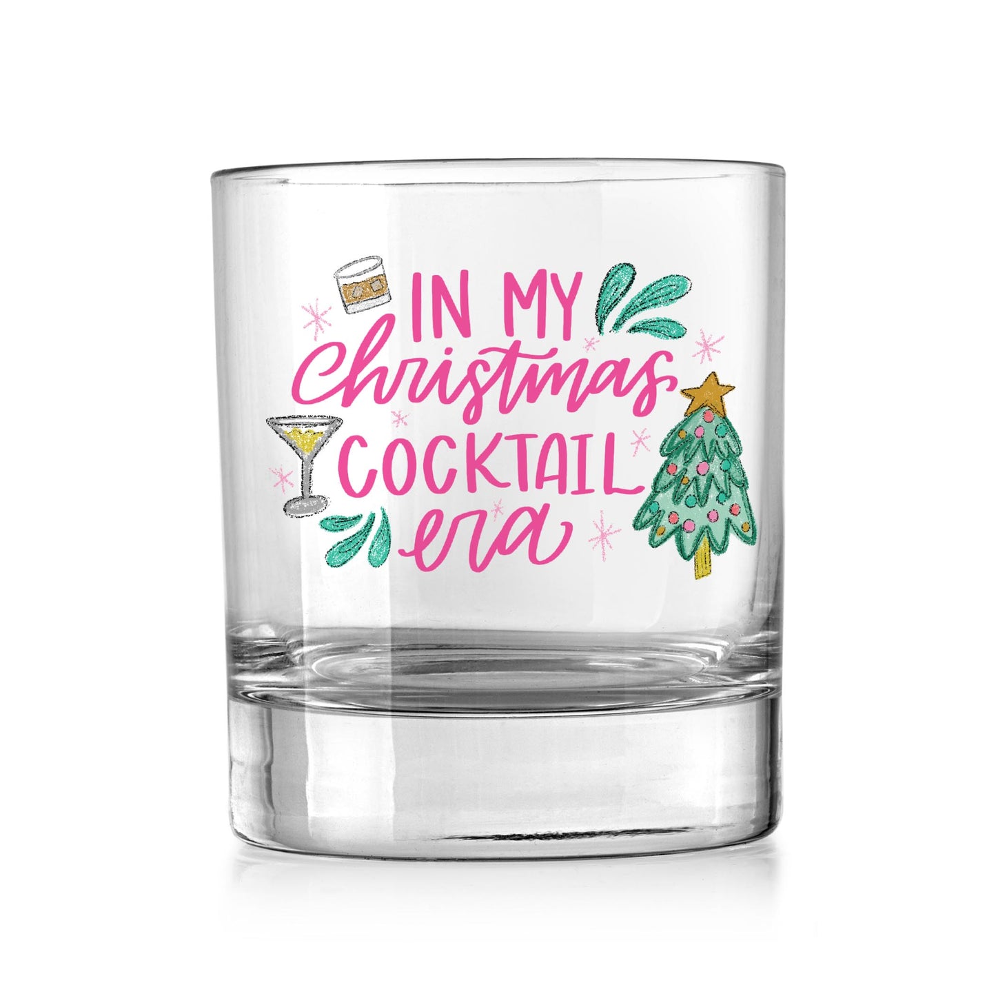 11oz Bourbon Glass-In My Christmas Cocktail Era