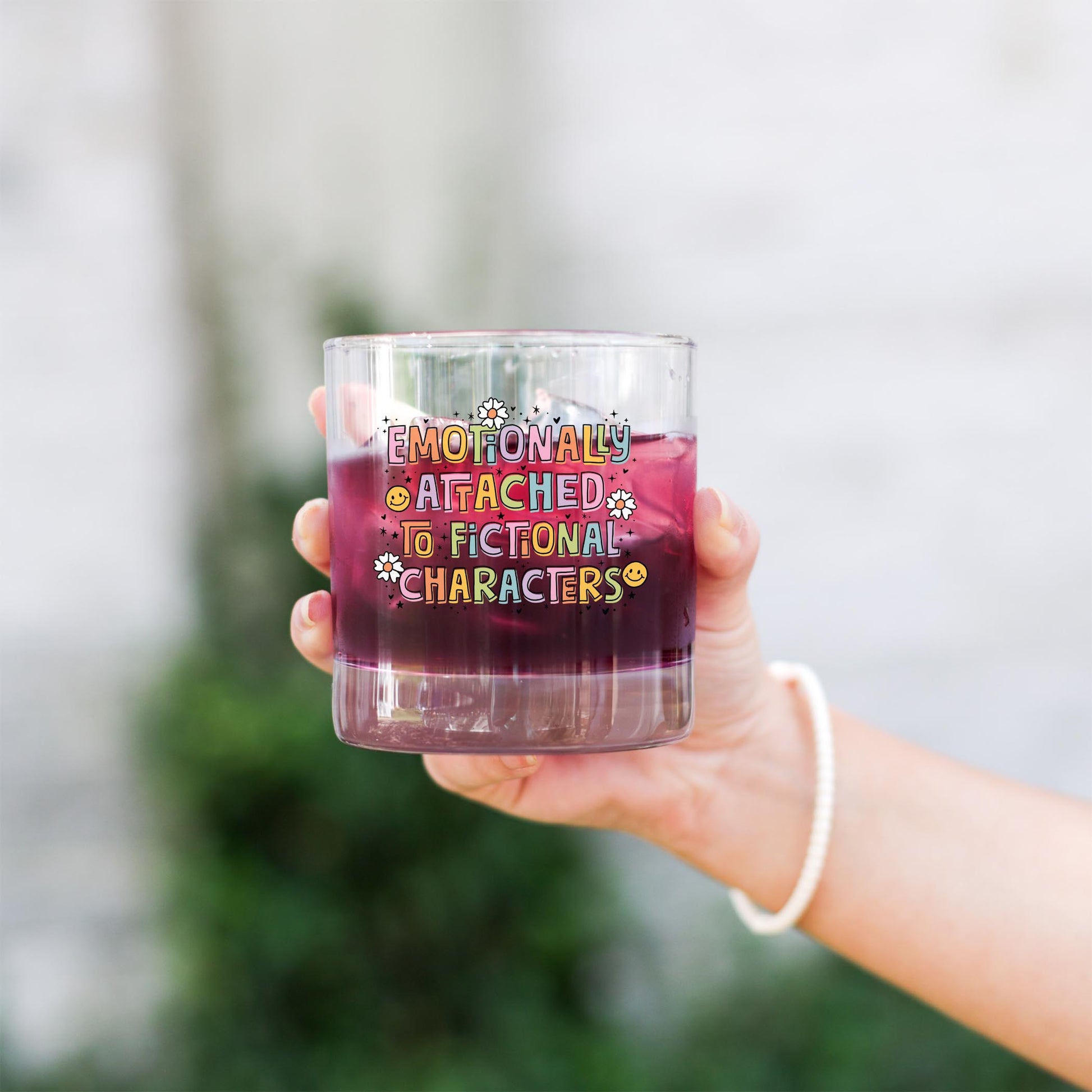 11oz Bourbon Glass-Emotionally Attached To Fictional Characters -2