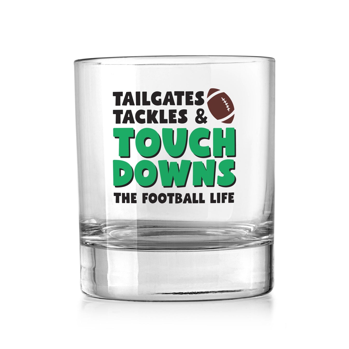 11oz Bourbon Glass-Tailgates Tackles & Touchdowns