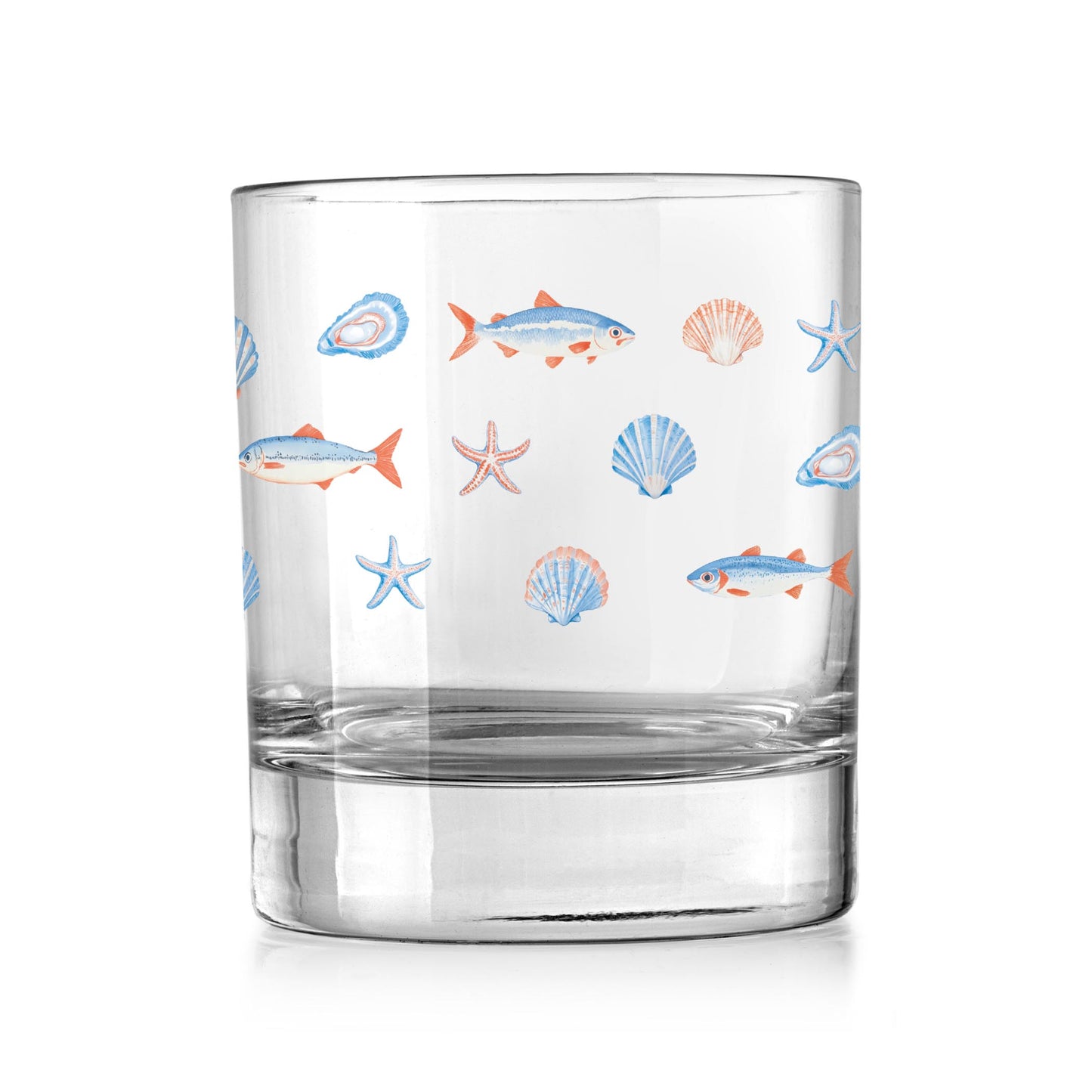 11oz Bourbon Glass-New England Tides Pattern -0