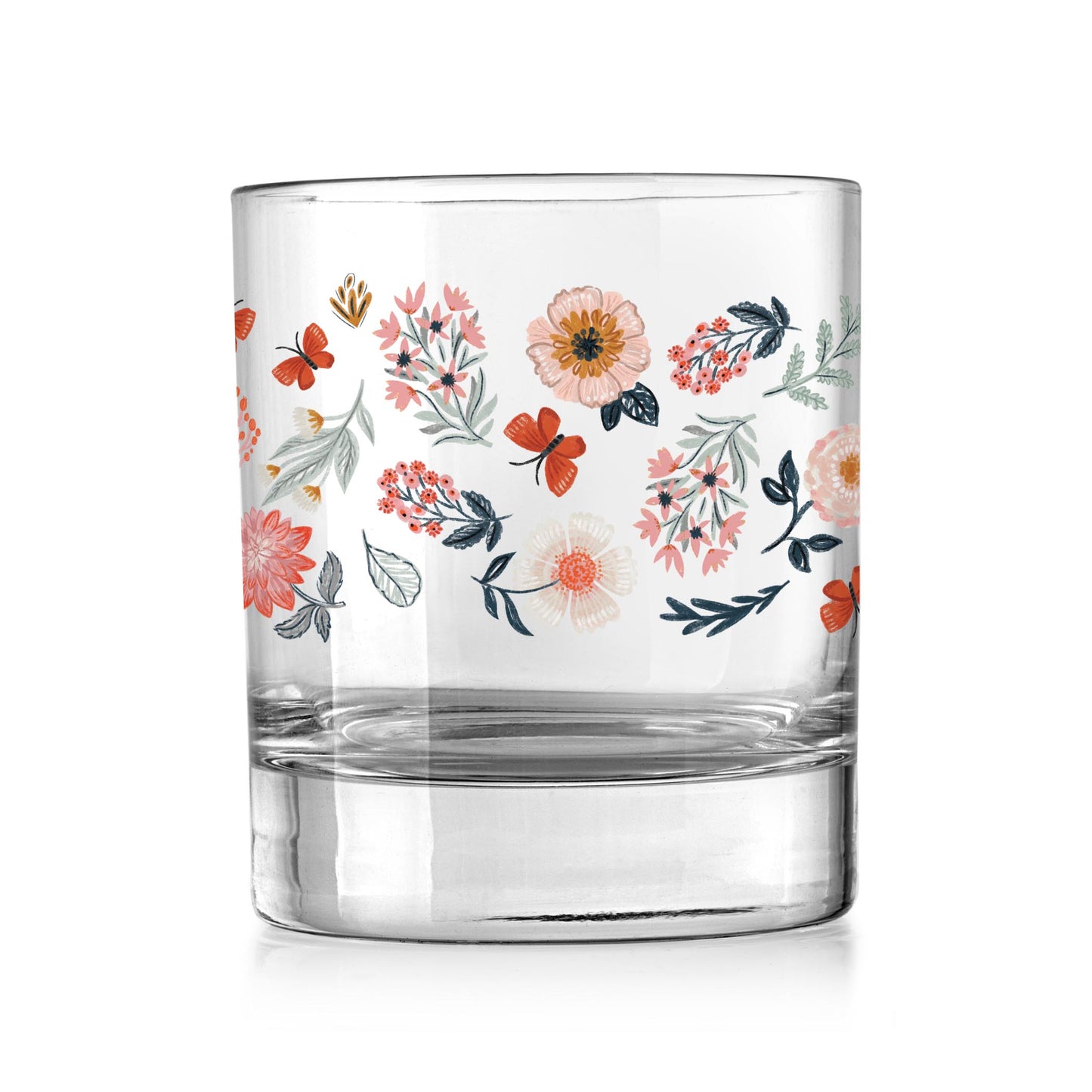 11oz Bourbon Glass-Pretty Things Floral Pattern