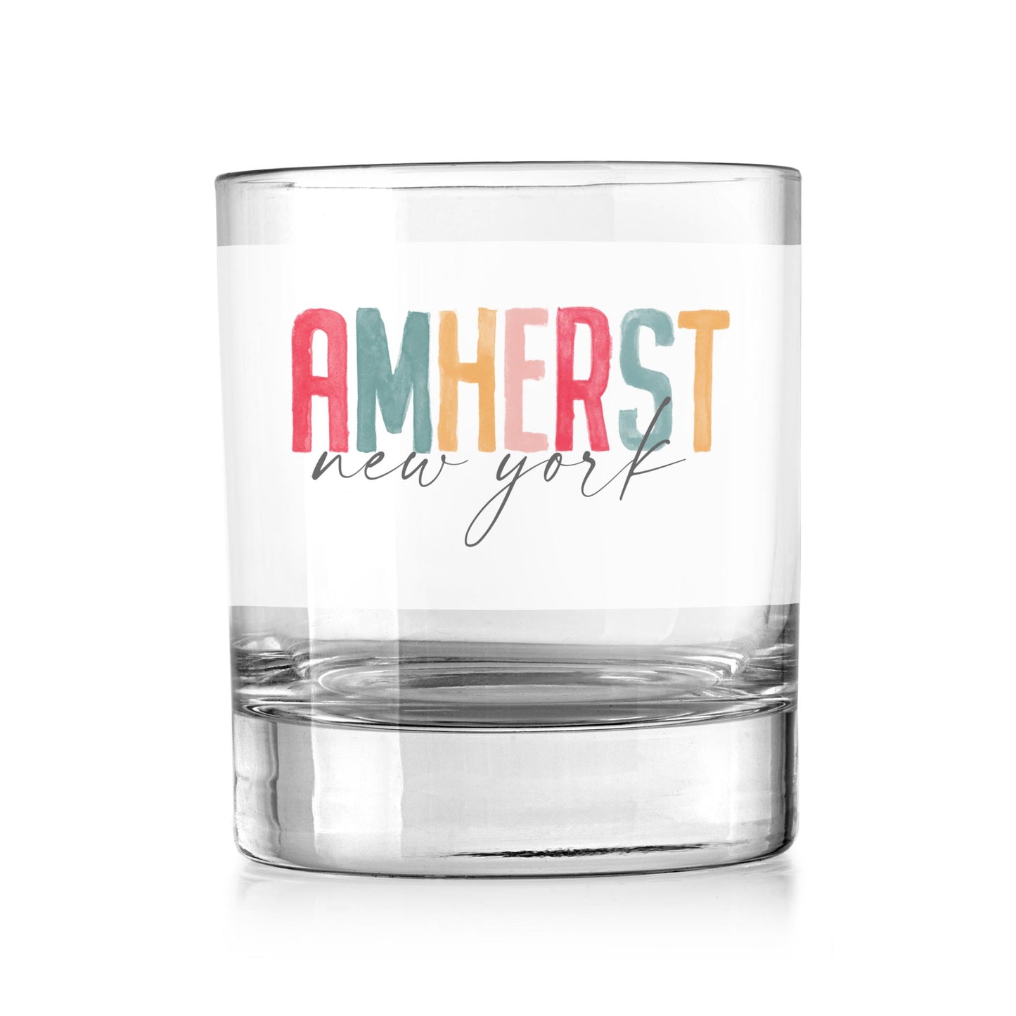 11oz Bourbon Glass-Watercolor City Amherst NY