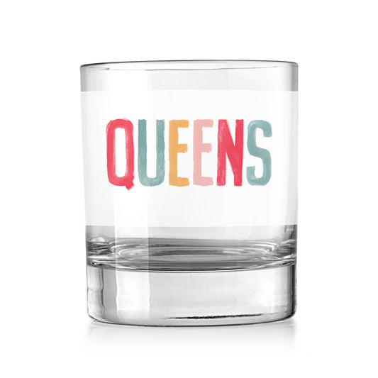 11oz Bourbon Glass-Watercolor City Queens NY