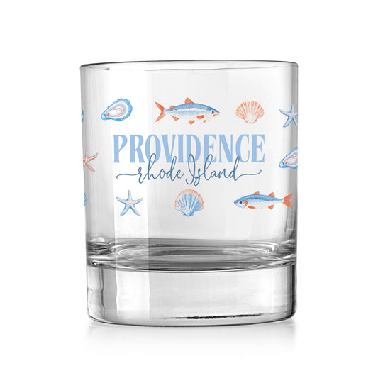 11oz Bourbon Glass-Love+Local New England Tides -0