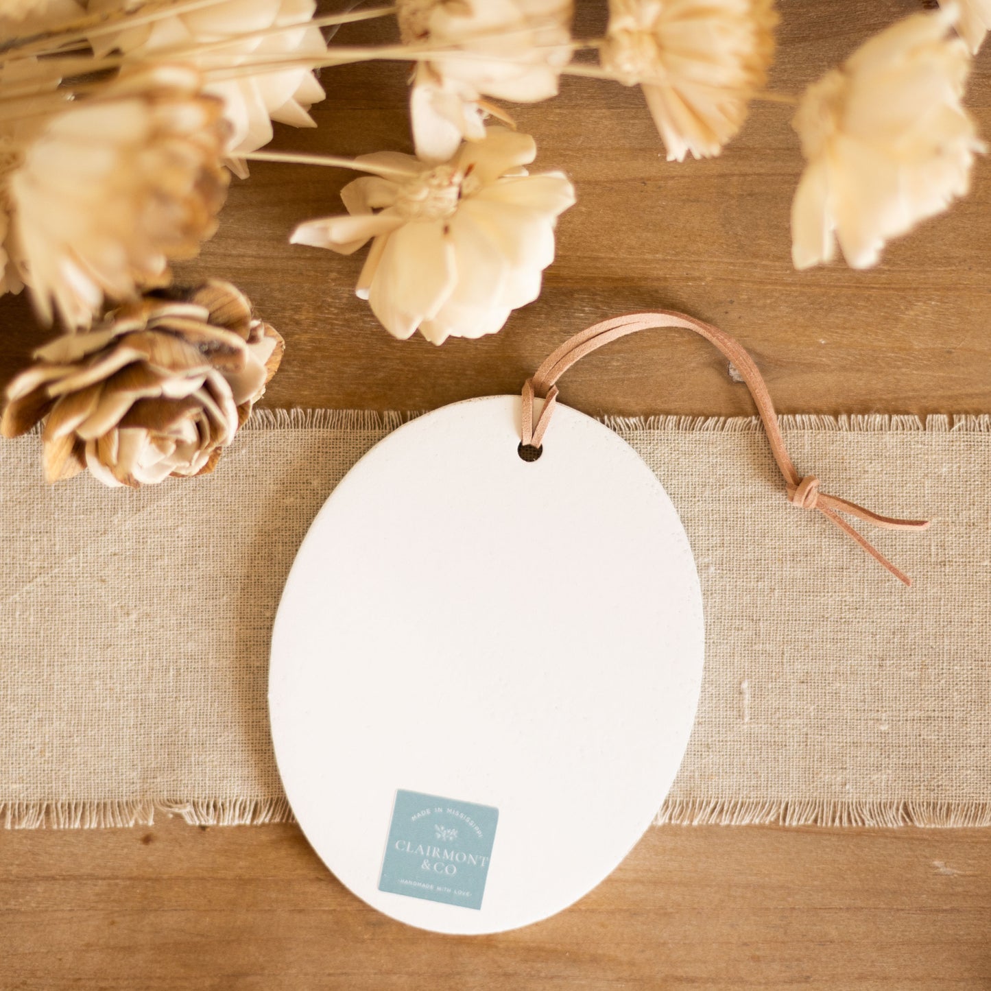 Oval Wooden Ornament - Created Loved