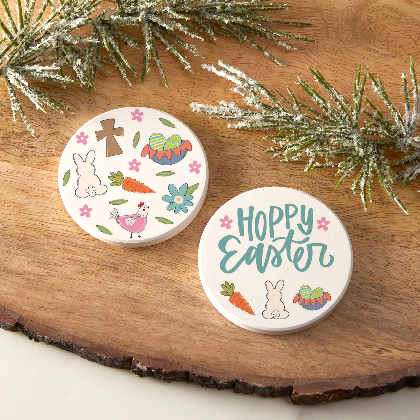 Car Coaster 2-Pack Kalia Lane-Hoppy Easter & Easter Pattern