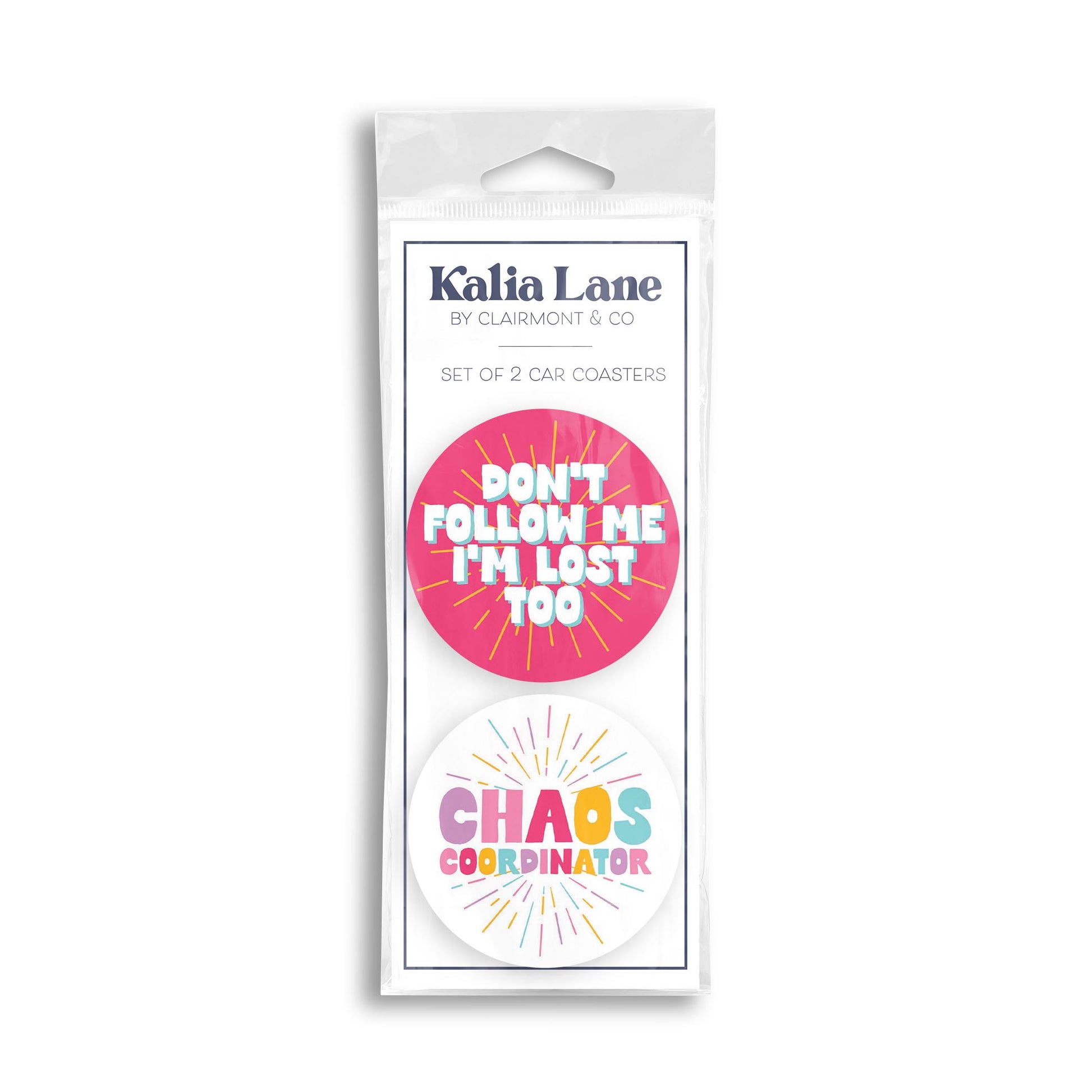 Car Coaster 2-Pack Kalia Lane-I'm Lost Too & Chaos Coordinator -0