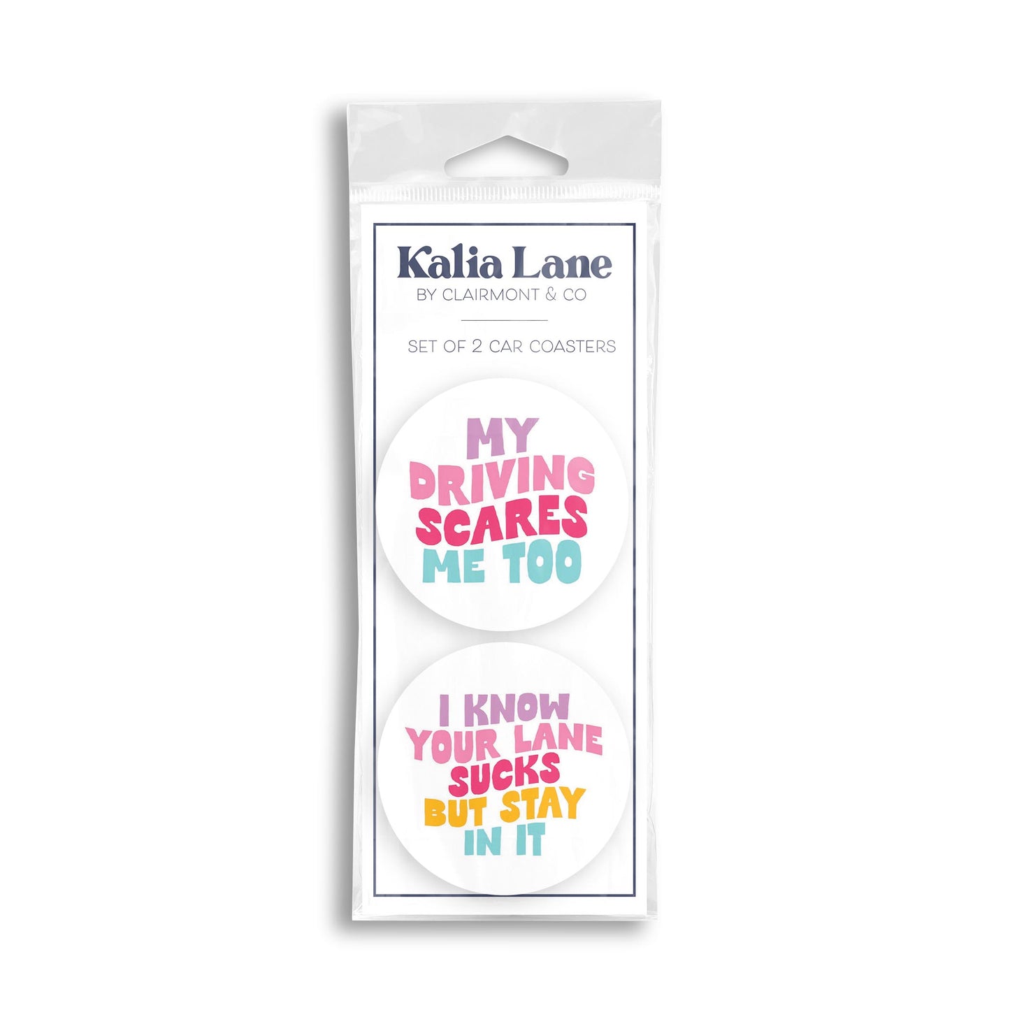 Car Coaster 2-Pack Kalia Lane-My Driving & Your Lane Sucks -0