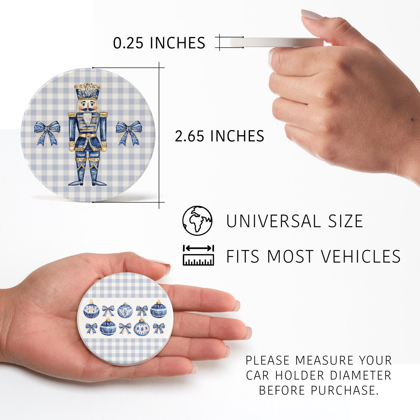 Car Coaster 2-Pack Kalia Lane-Blue Noel - A Grand Millennial Christmas -5