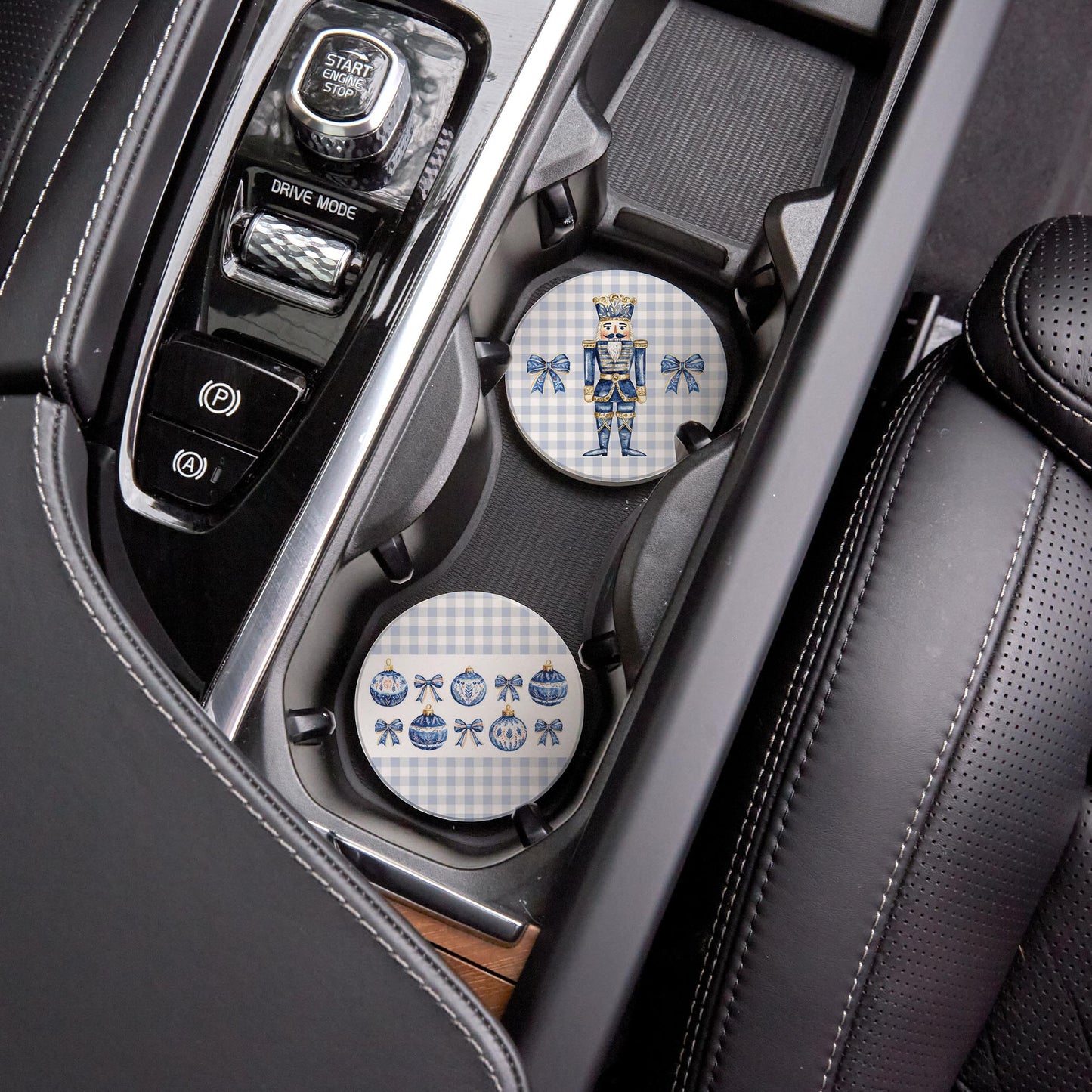 Car Coaster 2-Pack Kalia Lane-Blue Noel - A Grand Millennial Christmas -7