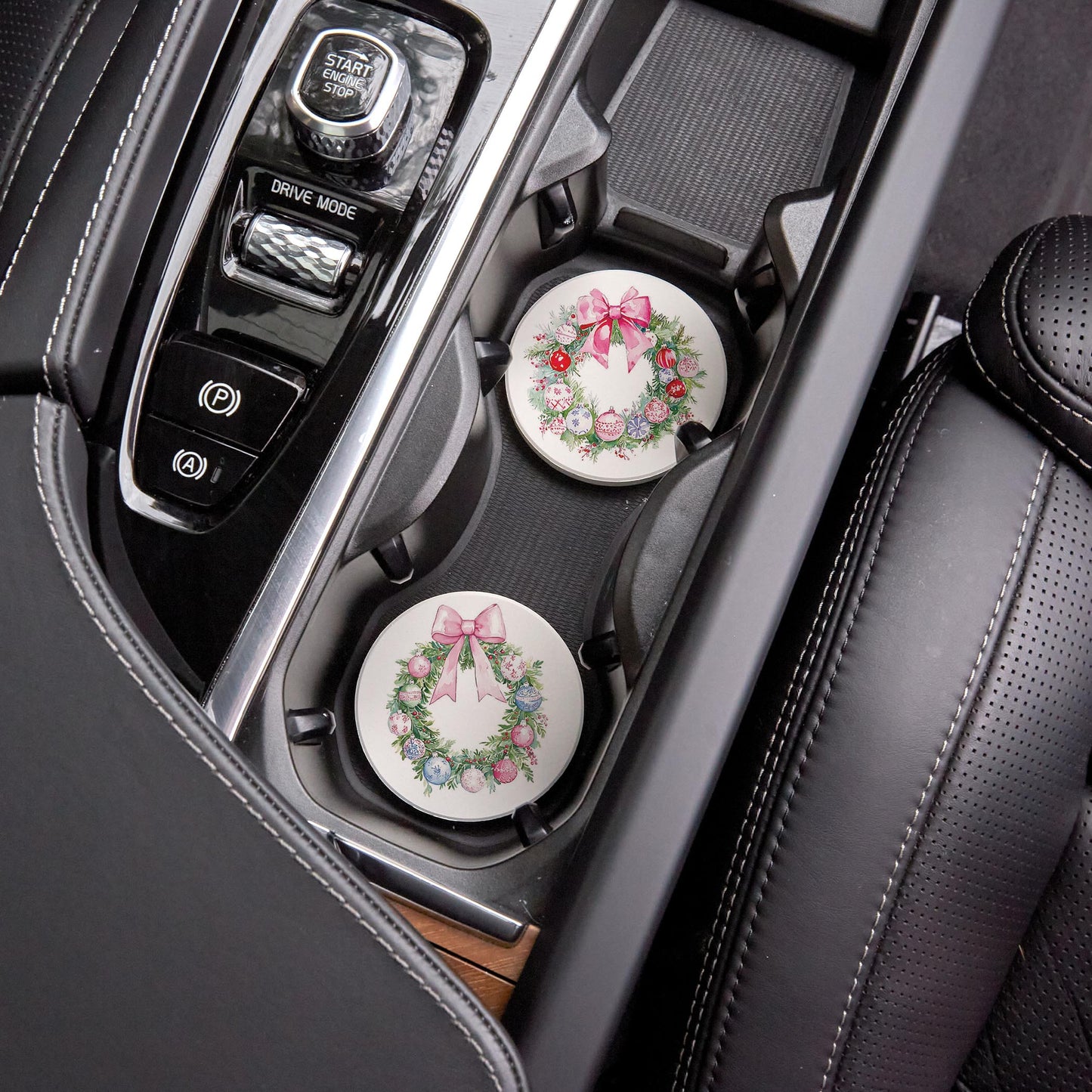 Car Coaster 2-Pack Kalia Lane-Blush & Baubles - A Grand Millennial Christmas -7