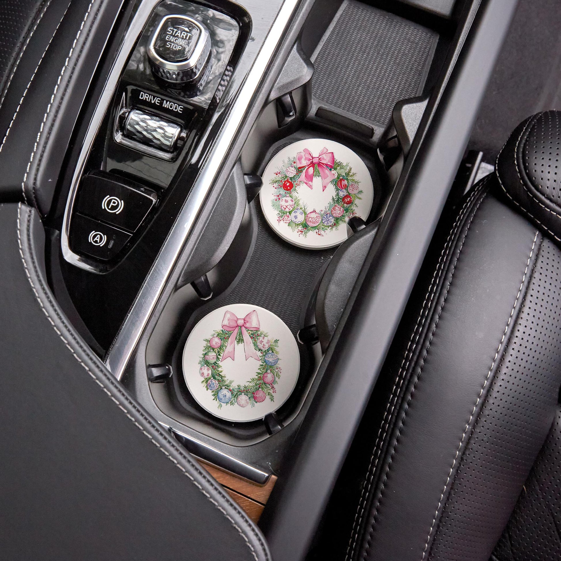 Car Coaster 2-Pack Kalia Lane-Blush & Baubles - A Grand Millennial Christmas -7