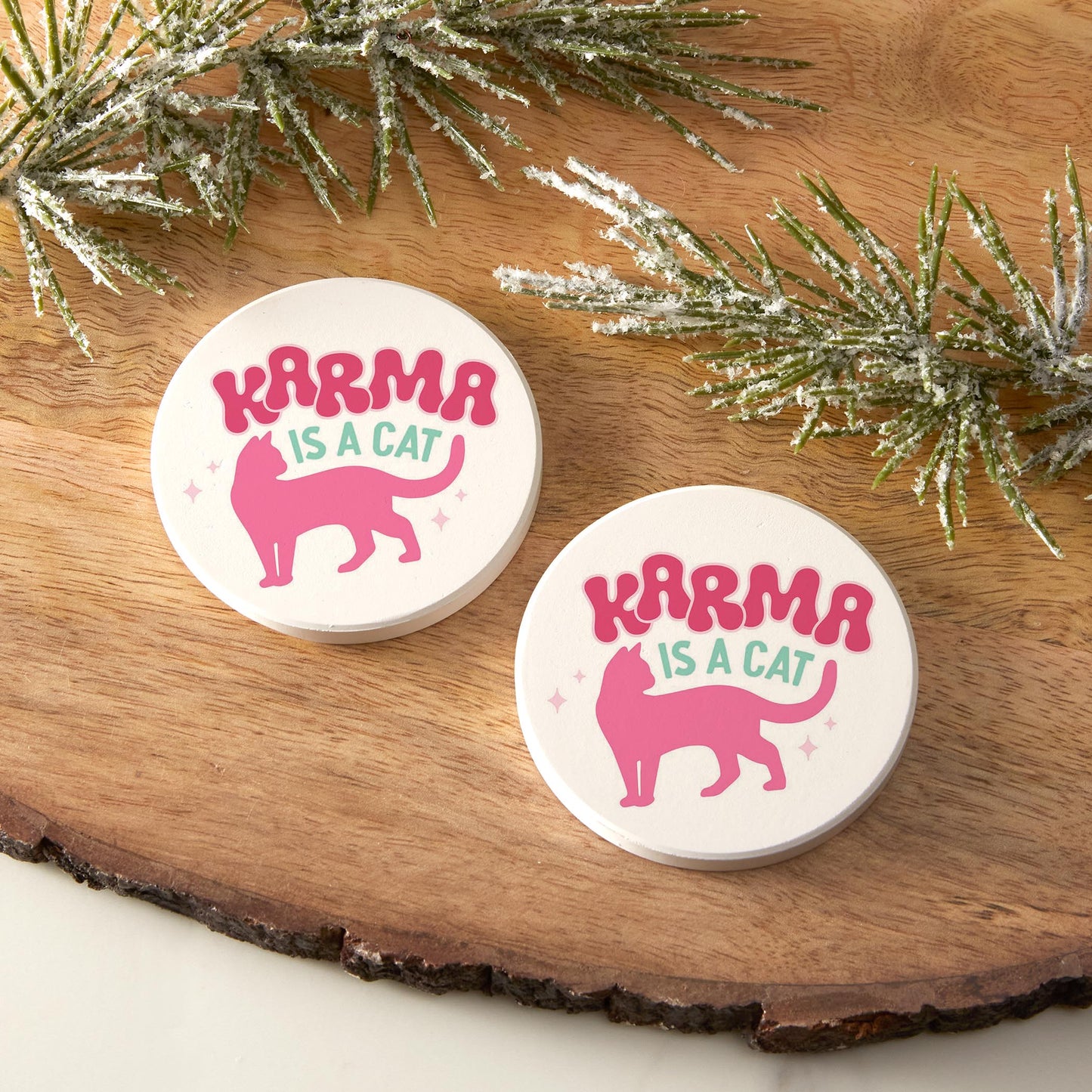 Car Coaster 2-Pack Kalia Lane-Karma Is A Cat