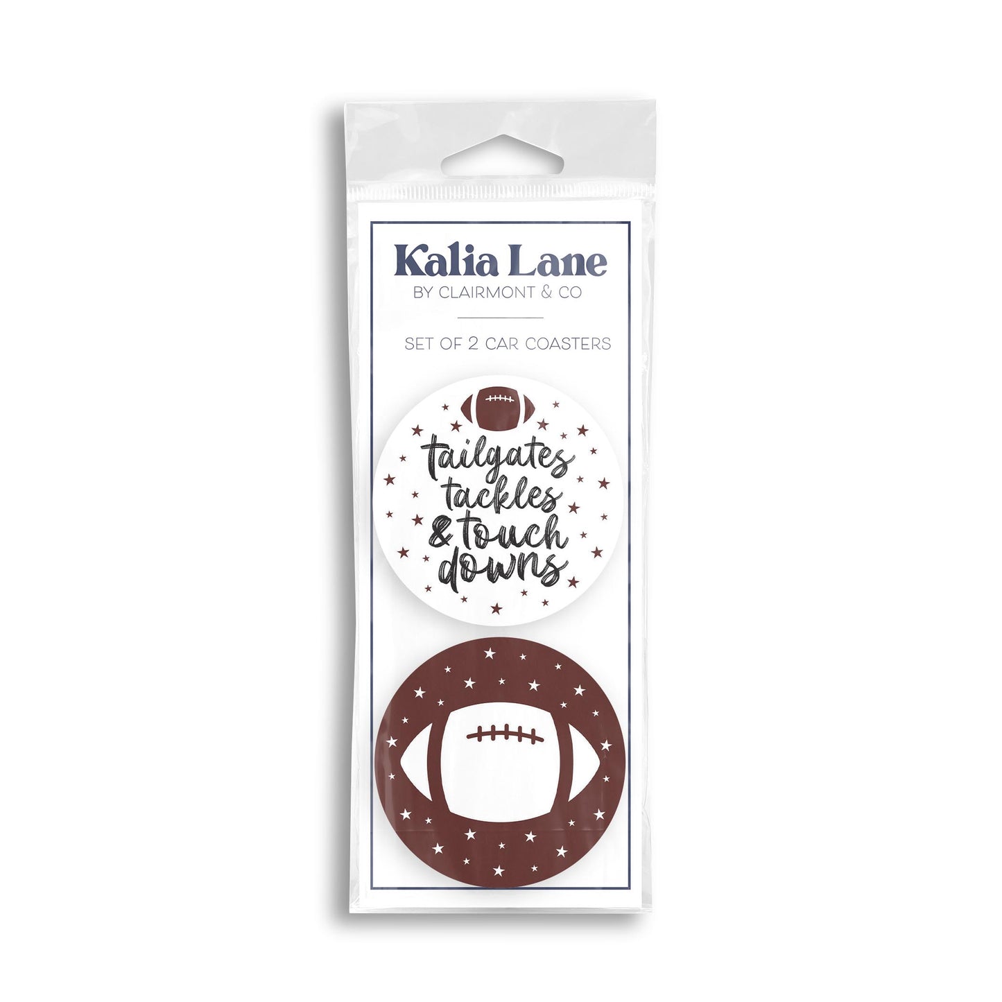 Car Coaster 2-Pack Kalia Lane-Tailgates Tackles & Touchdowns Stars