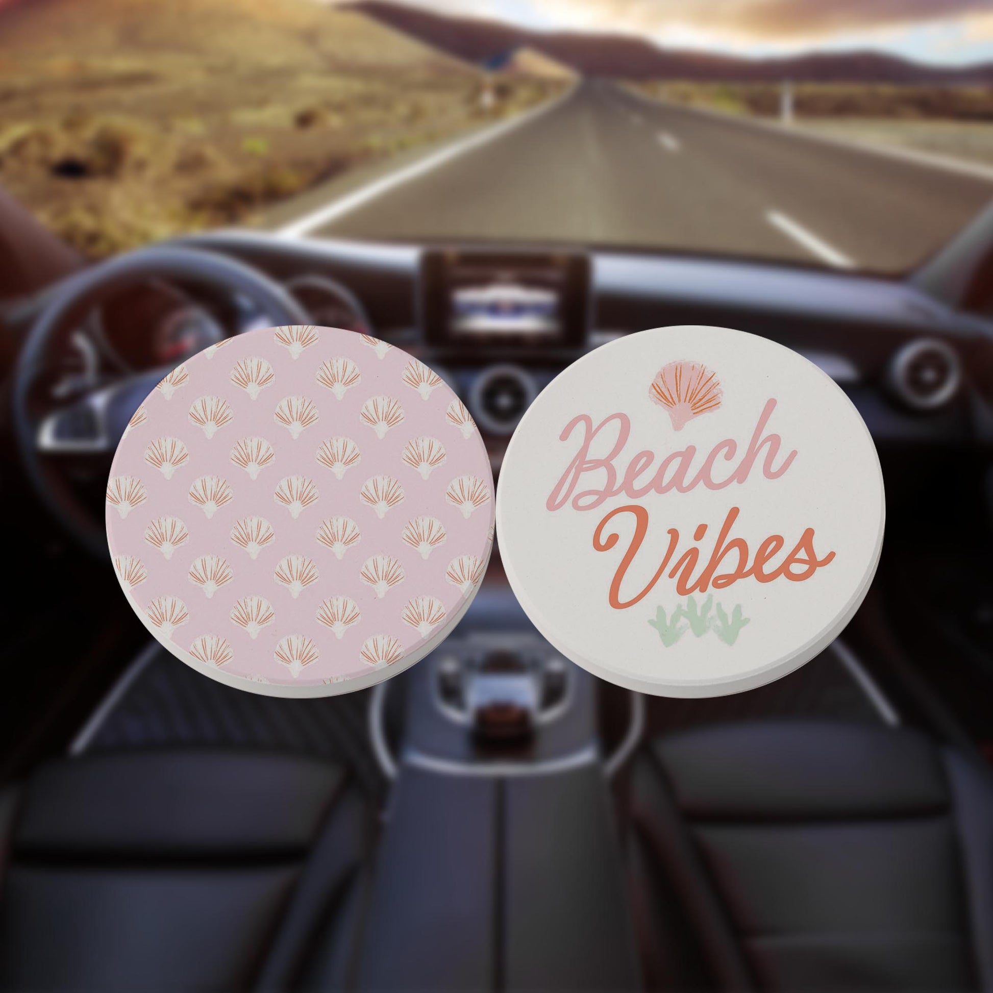 Car Coaster 2-Pack Kalia Lane-Beach Vibes & Pattern -8