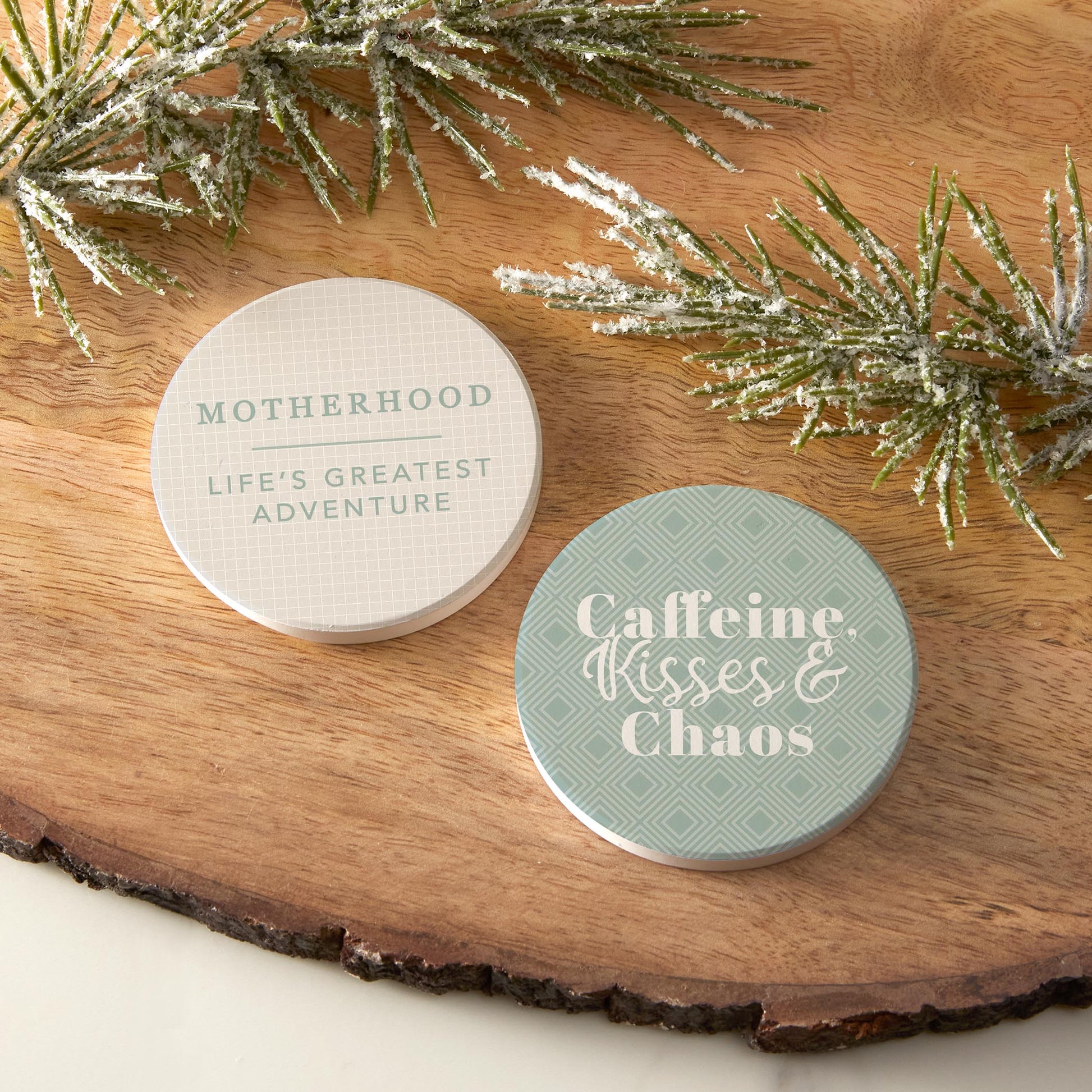 Car Coaster 2-Pack Kalia Lane-Motherhood & Caffeine Kisses Chaos -6
