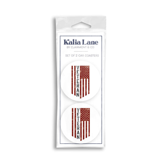 Car Coaster 2-Pack Kalia Lane-Military Veteran -0