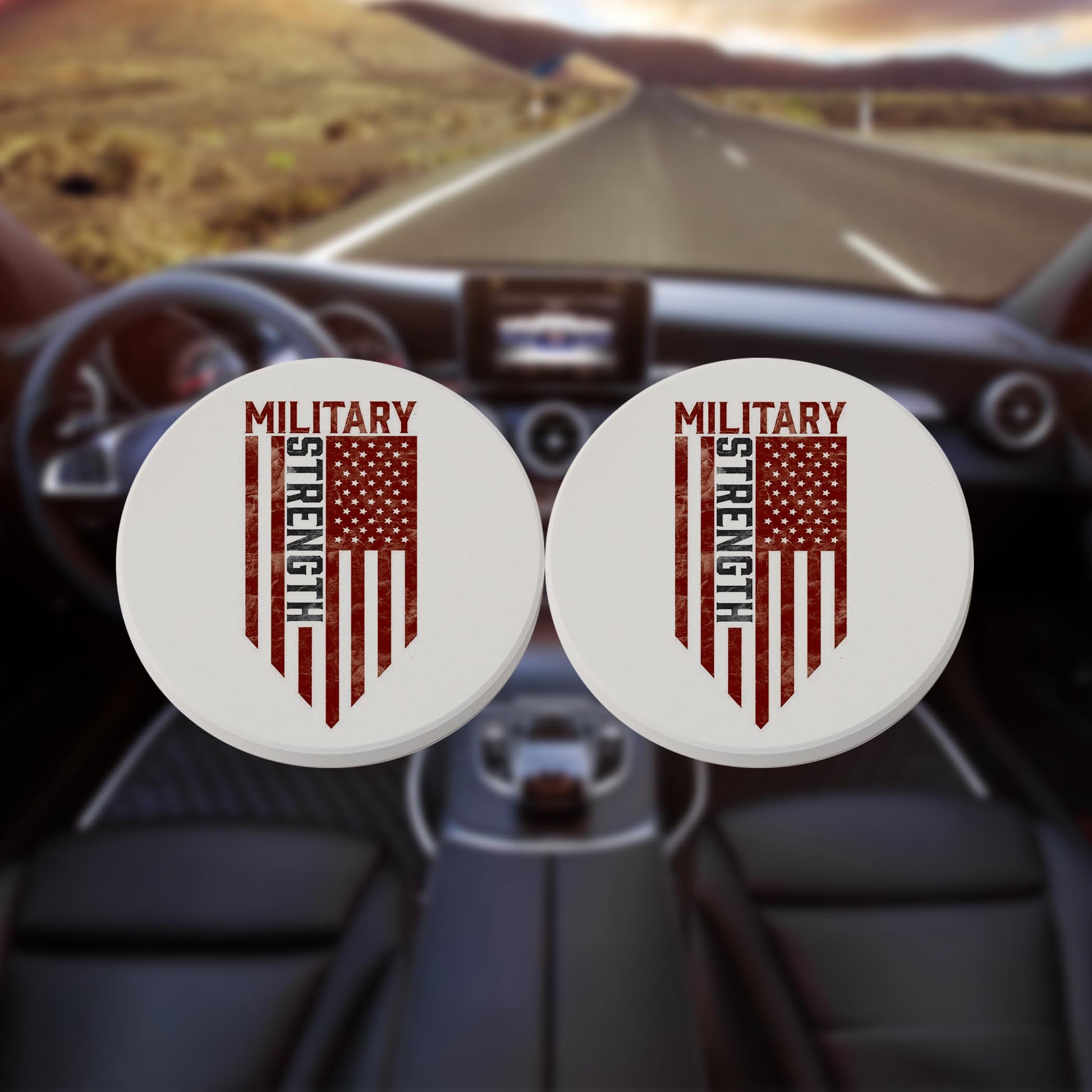 Car Coaster 2-Pack Kalia Lane-Military Strength -8